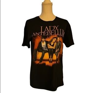 LADY ANTEBELLUM BLACK 2010 VINTAGE CONCERT T-SHIRT SIZE MEDIUM